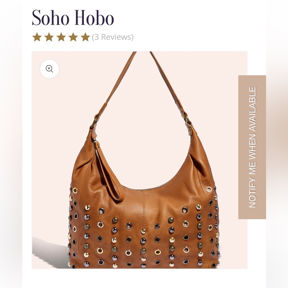 NWT American Leather Company SoHo Boho Cafe Latte Handbag
